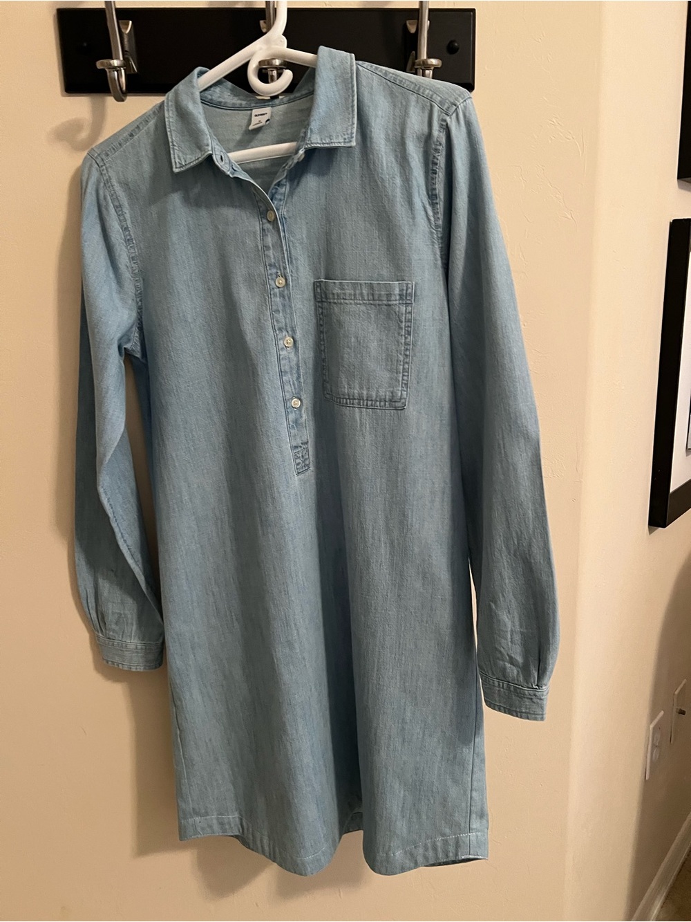 Light Blue Chambray Shirt Dress